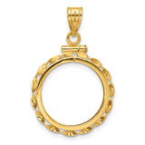 18 mm 14k Yellow Gold coin bezel for 17.8 mm Coin — additional image