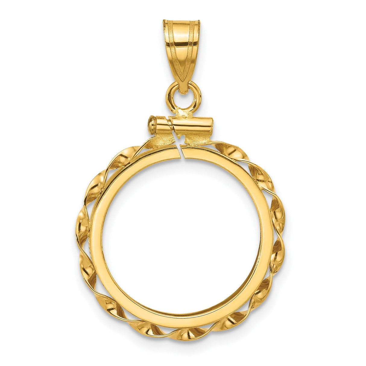 18 mm 14k Yellow Gold coin bezel for 17.8 mm Coin