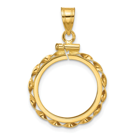 18 mm 14k Yellow Gold coin bezel for 17.8 mm Coin