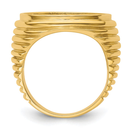 18 mm 14k Yellow Gold coin bezel for 17.8 mm Coin — alternate view