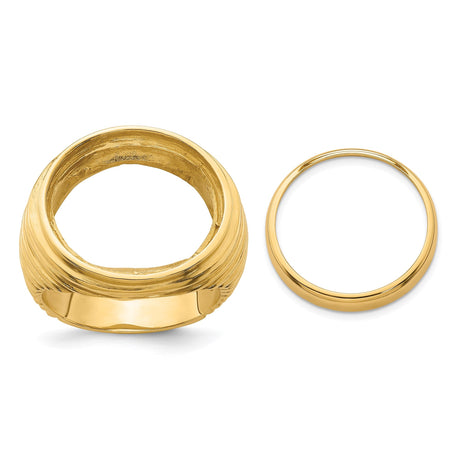 18 mm 14k Yellow Gold coin bezel for 17.8 mm Coin