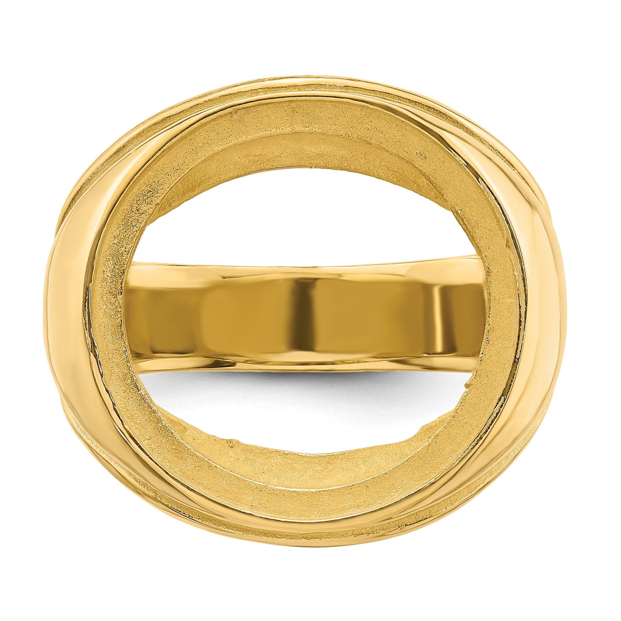 18 mm 14k Yellow Gold coin bezel for 17.8 mm Coin — additional image