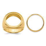 18 mm 14k Yellow Gold coin bezel for 17.8 mm Coin