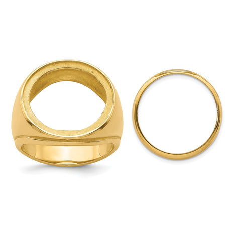 18 mm 14k Yellow Gold coin bezel for 17.8 mm Coin