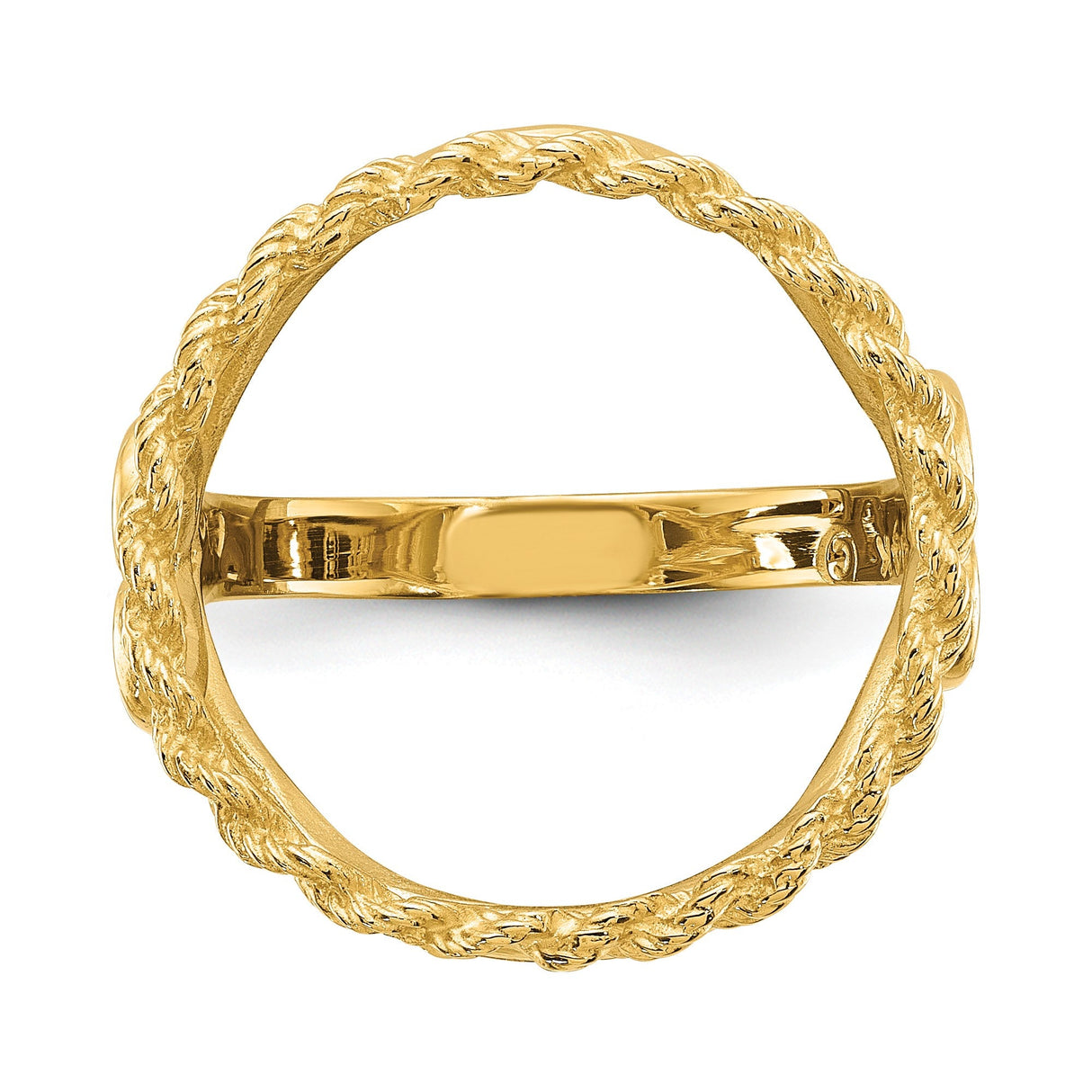18 mm 14k Yellow Gold coin bezel for 17.8 mm Coin — additional image