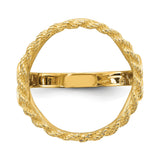 18 mm 14k Yellow Gold coin bezel for 17.8 mm Coin — additional image