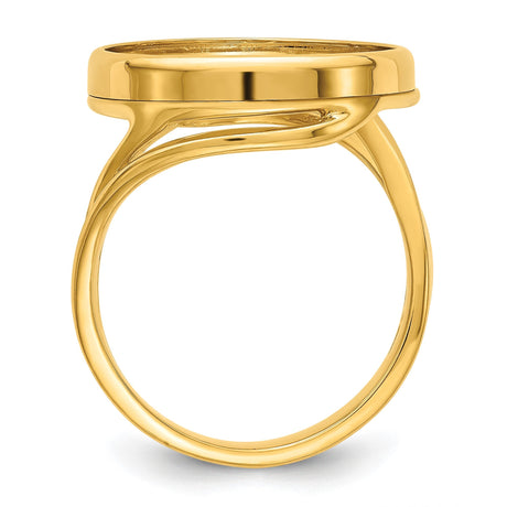 18 mm 14k Yellow Gold coin bezel for 17.8 mm Coin — alternate view