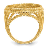 18 mm 14k Yellow Gold coin bezel for 17.8 mm Coin — alternate view