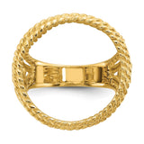 18 mm 14k Yellow Gold coin bezel for 17.8 mm Coin — additional image