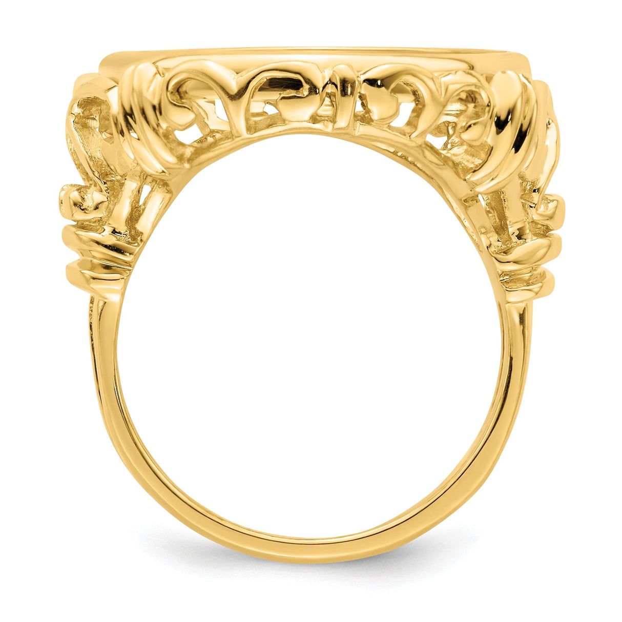 18 mm 14k Yellow Gold coin bezel for 17.8 mm Coin — alternate view