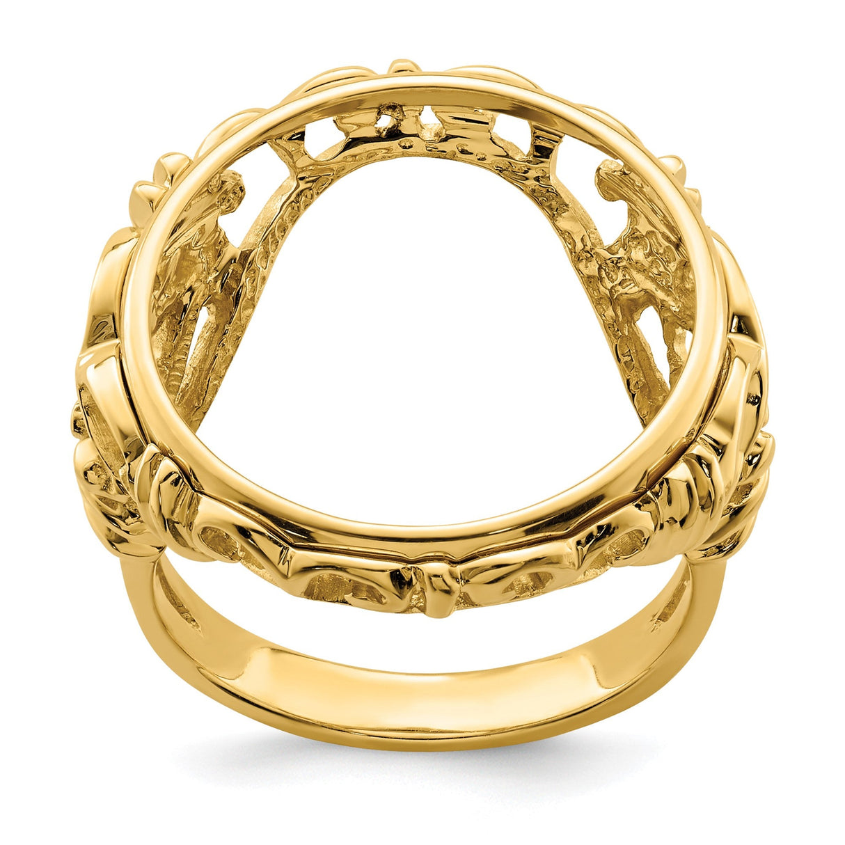 18 mm 14k Yellow Gold coin bezel for 17.8 mm Coin — additional image