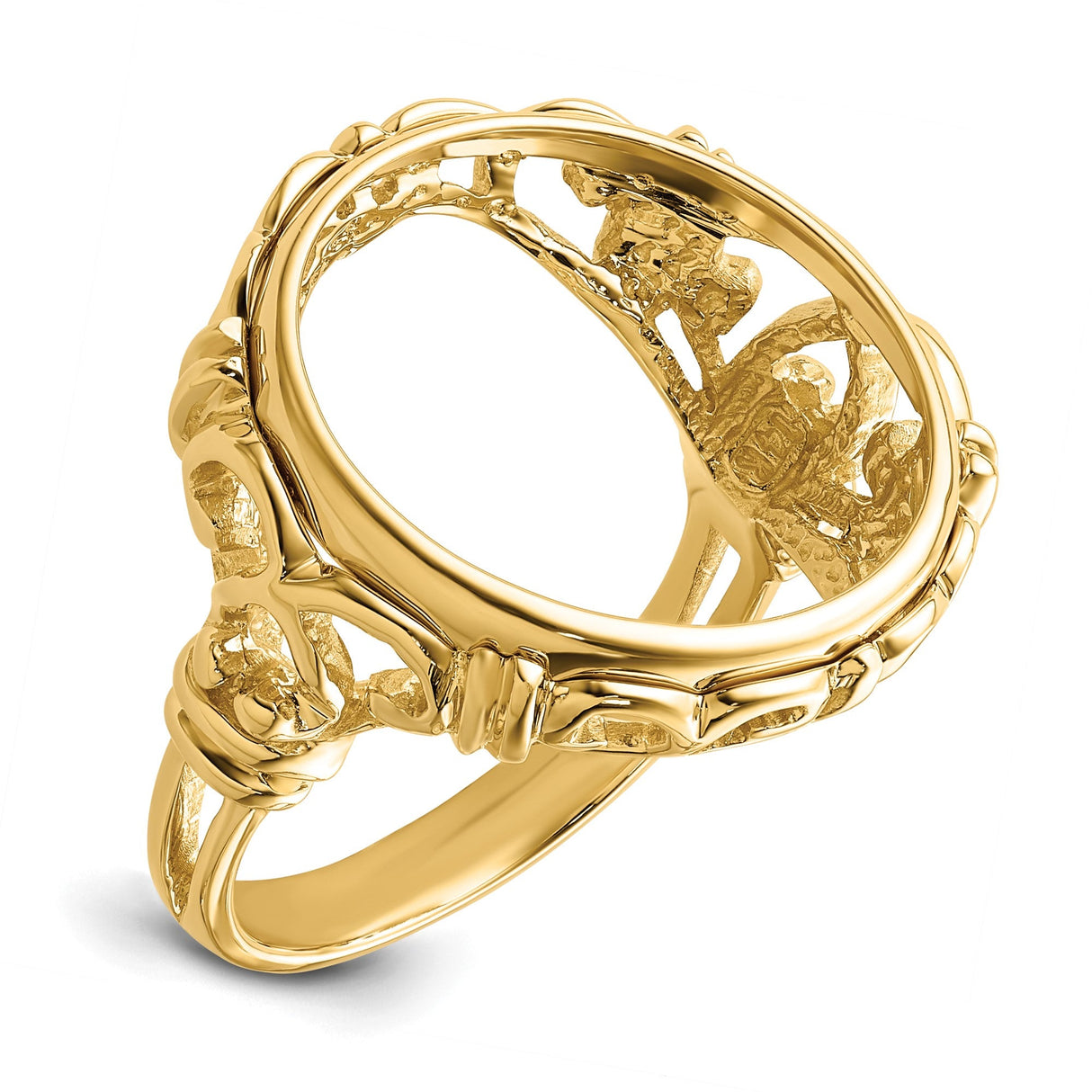 18 mm 14k Yellow Gold coin bezel for 17.8 mm Coin