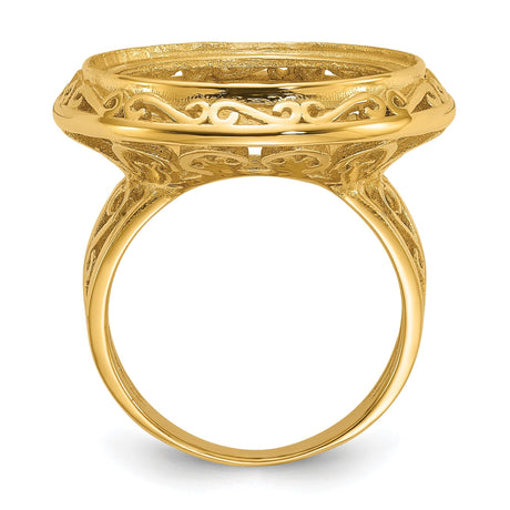 18 mm 14k Yellow Gold coin bezel for 17.8 mm Coin — alternate view