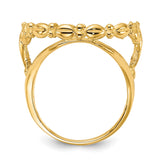 18 mm 14k Yellow Gold coin bezel for 17.8 mm Coin — alternate view