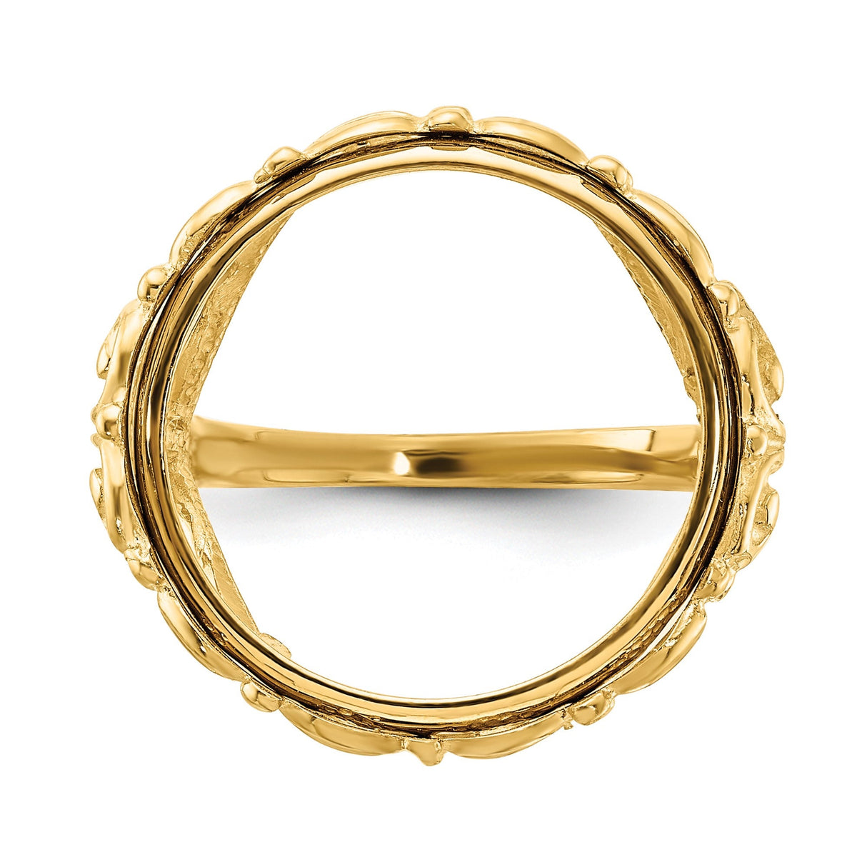 18 mm 14k Yellow Gold coin bezel for 17.8 mm Coin — additional image