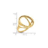 18 mm 14k Yellow Gold coin bezel for 17.8 mm Coin — size reference (ruler)