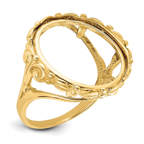 18 mm 14k Yellow Gold coin bezel for 17.8 mm Coin