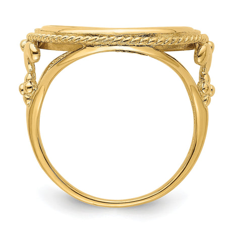 18 mm 14k Yellow Gold coin bezel for 17.8 mm Coin — alternate view