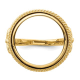 18 mm 14k Yellow Gold coin bezel for 17.8 mm Coin — additional image