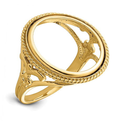 18 mm 14k Yellow Gold coin bezel for 17.8 mm Coin