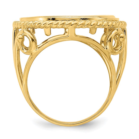 18 mm 14k Yellow Gold coin bezel for 17.8 mm Coin — alternate view
