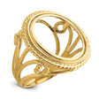 18 mm 14k Yellow Gold coin bezel for 17.8 mm Coin