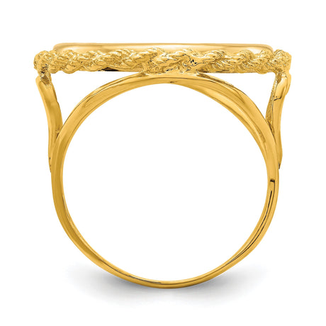 18 mm 14k Yellow Gold coin bezel for 17.8 mm Coin — alternate view