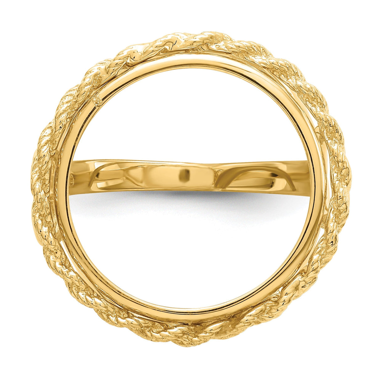 18 mm 14k Yellow Gold coin bezel for 17.8 mm Coin — additional image