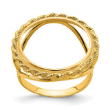 18 mm 14k Yellow Gold coin bezel for 17.8 mm Coin — additional image