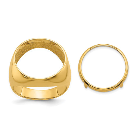 18 mm 14k Yellow Gold coin bezel for 17.8 mm Coin