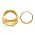 18 mm 14k Yellow Gold coin bezel for 17.8 mm Coin