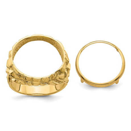 18 mm 14k Yellow Gold coin bezel for 17.8 mm Coin