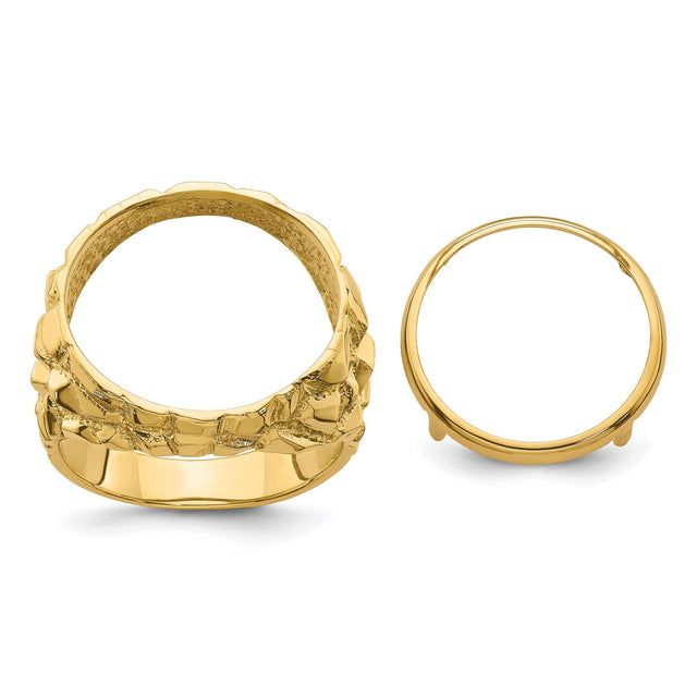 18 mm 14k Yellow Gold coin bezel for 17.8 mm Coin