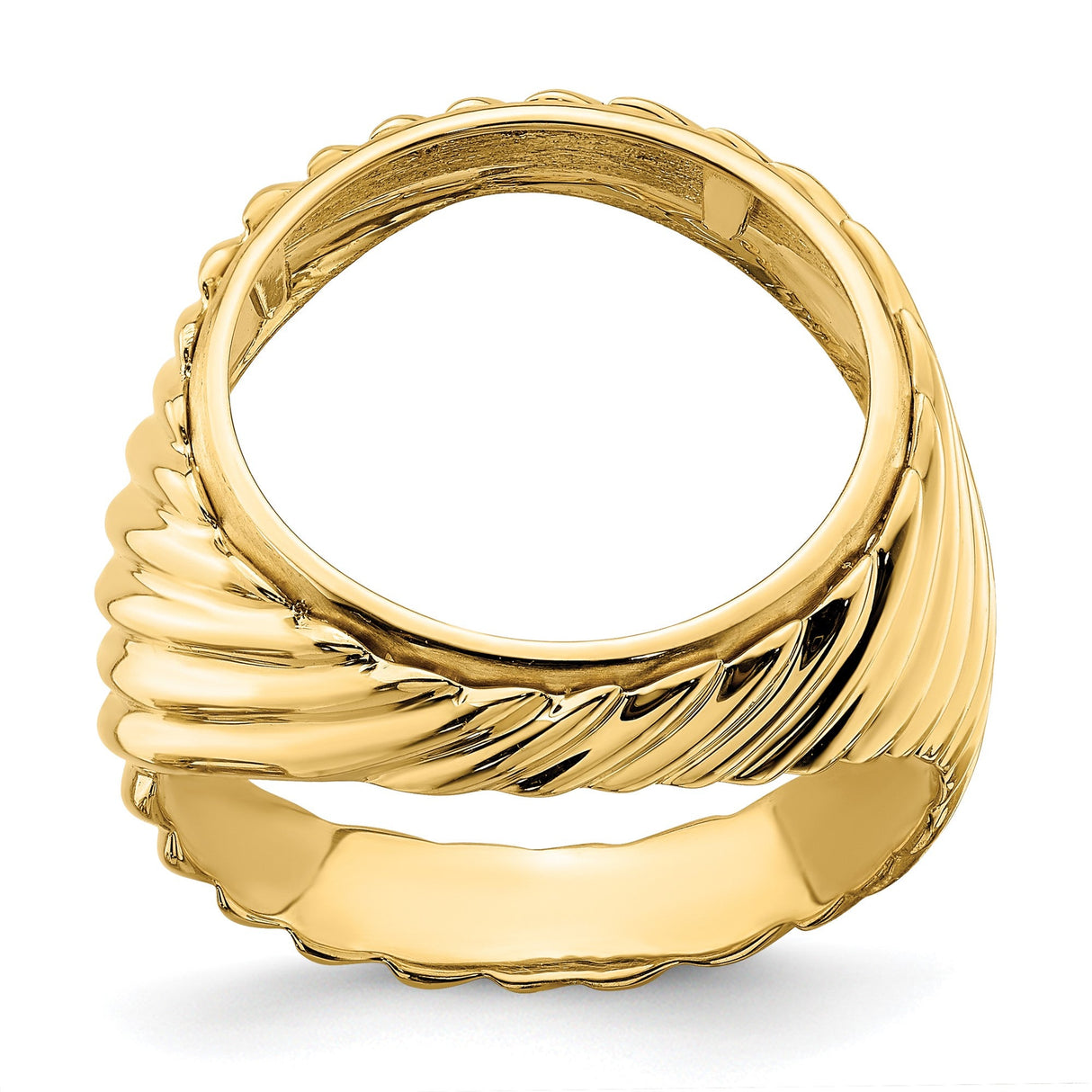 18 mm 14k Yellow Gold coin bezel for 17.8 mm Coin — additional image