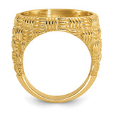 18 mm 14k Yellow Gold coin bezel for 17.8 mm Coin — alternate view