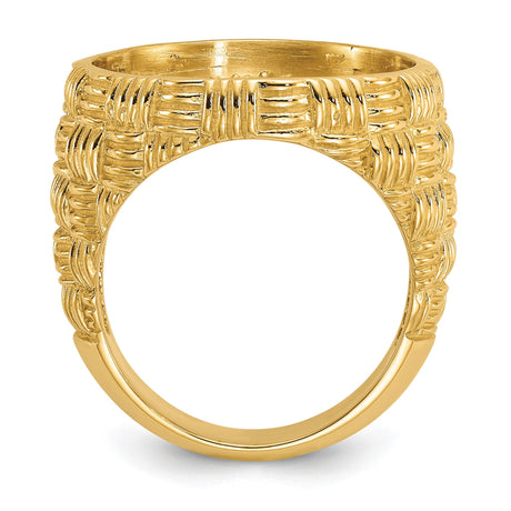 18 mm 14k Yellow Gold coin bezel for 17.8 mm Coin — alternate view