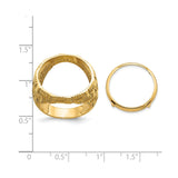 18 mm 14k Yellow Gold coin bezel for 17.8 mm Coin — size reference (ruler)