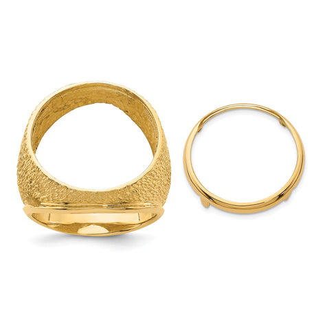 18 mm 14k Yellow Gold coin bezel for 17.8 mm Coin