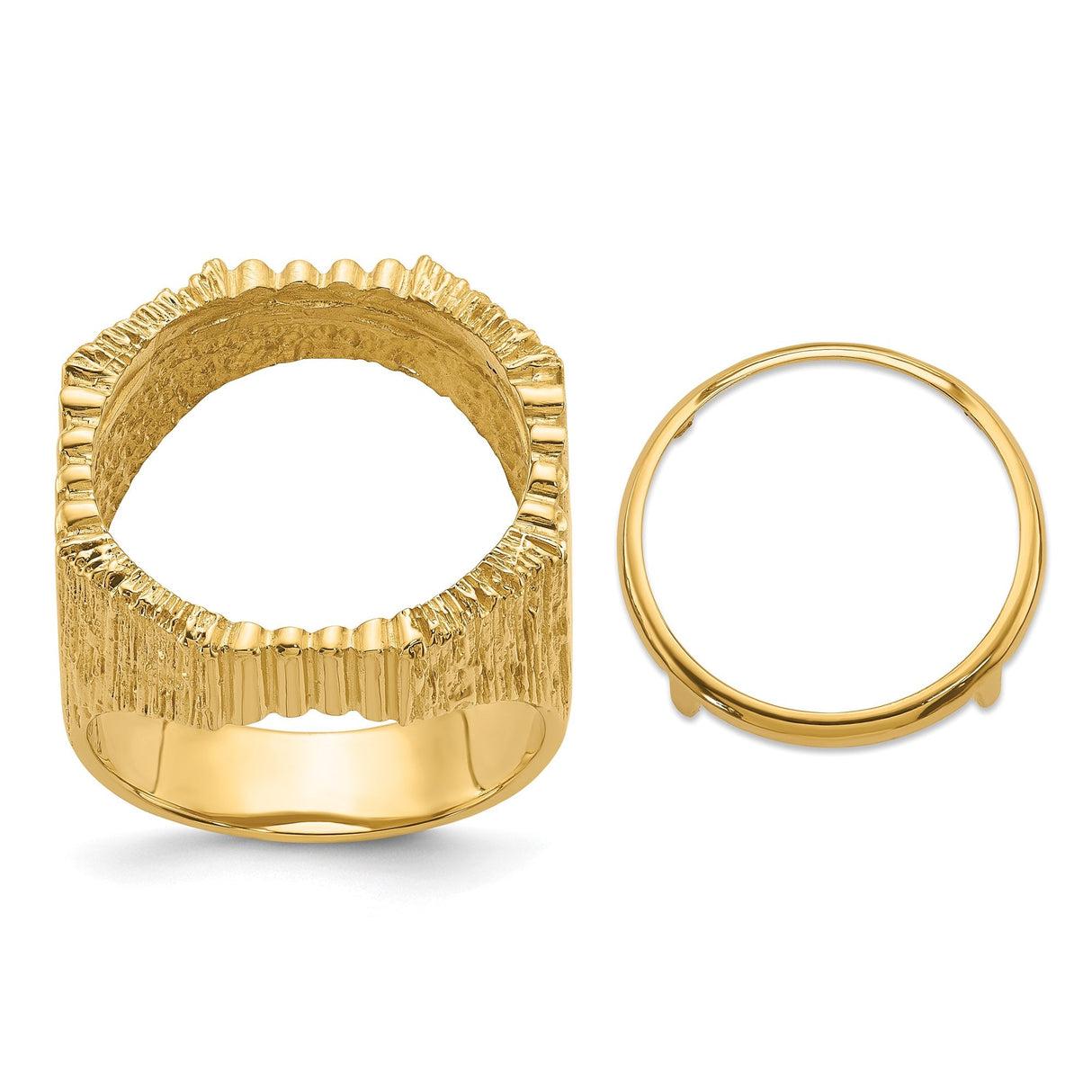 18 mm 14k Yellow Gold coin bezel for 17.8 mm Coin