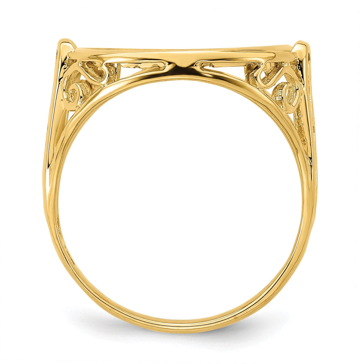 18 mm 14k Yellow Gold coin bezel for 17.8 mm Coin — alternate view