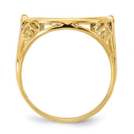 18 mm 14k Yellow Gold coin bezel for 17.8 mm Coin — alternate view