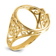 18 mm 14k Yellow Gold coin bezel for 17.8 mm Coin
