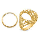 18 mm 14k Yellow Gold coin bezel for 17.8 mm Coin — additional image