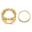 18 mm 14k Yellow Gold coin bezel for 17.8 mm Coin