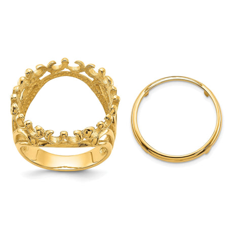 18 mm 14k Yellow Gold coin bezel for 17.8 mm Coin