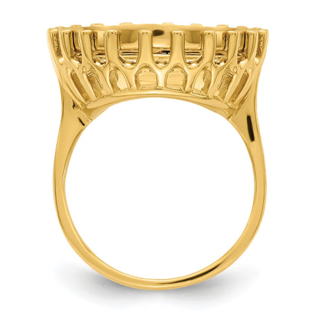 18 mm 14k Yellow Gold coin bezel for 17.8 mm Coin — alternate view