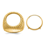 18 mm 14k Yellow Gold coin bezel for 17.8 mm Coin