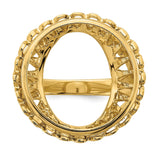 18 mm 14k Yellow Gold coin bezel for 17.8 mm Coin — additional image