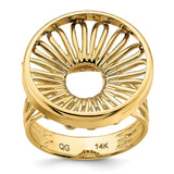 18 mm 14k Yellow Gold coin bezel for 17.8 mm Coin — additional image