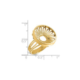18 mm 14k Yellow Gold coin bezel for 17.8 mm Coin — size reference (ruler)